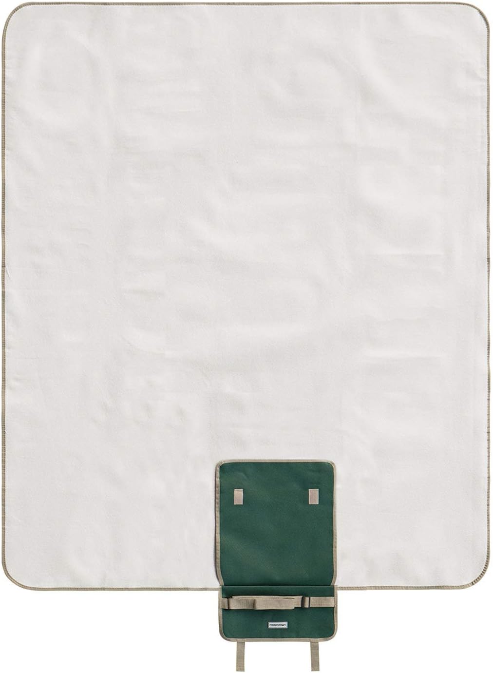 anndora Fleece Picknickdecke wasserdicht 125x150 cm - grün beige, Grün Beige