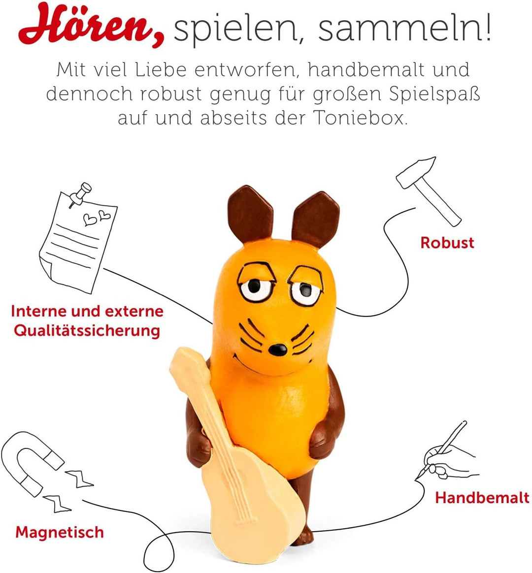 tonies Hörfiguren für Toniebox: Maus (M) auserlesene Lieder - 17 Kinderlieder Figur - ca. 40 Min. -