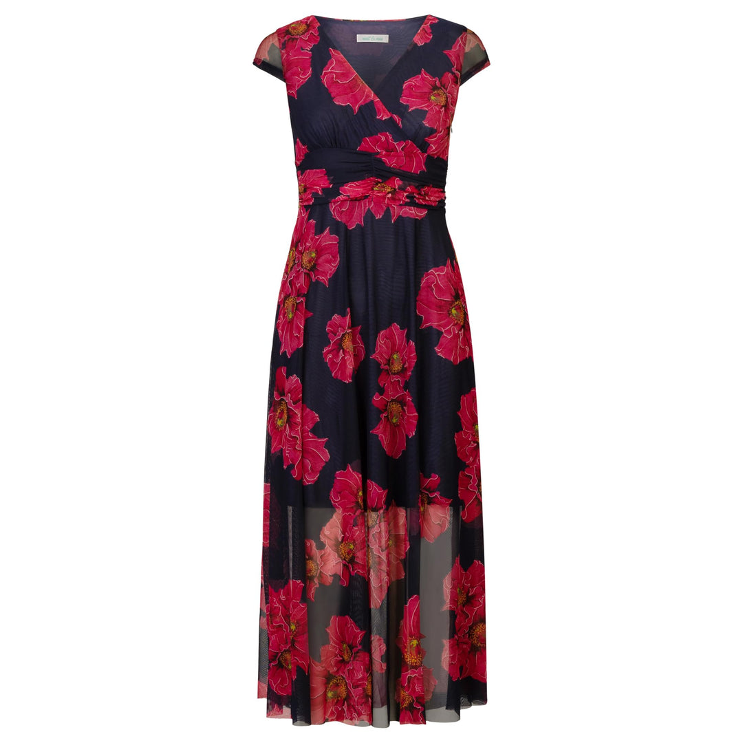 Mint & Mia Damen Schönes Kleid Dress 34 Navy-rot, 34 Navy-rot