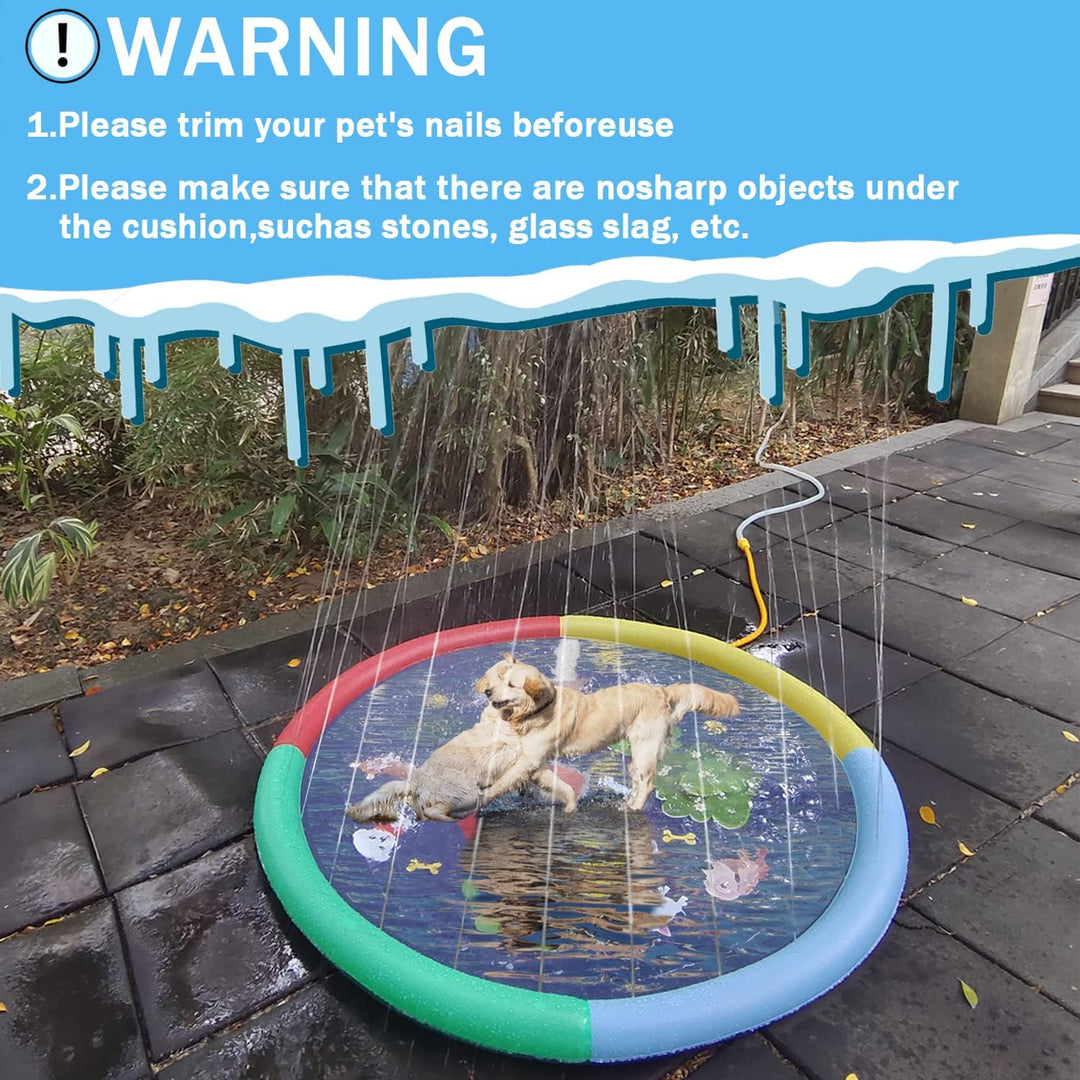 Hundepool,Planschbecken für Hunde,Sommer Outdoor Garten Spielmatte Planschbecken Wasserspielzeug,170
