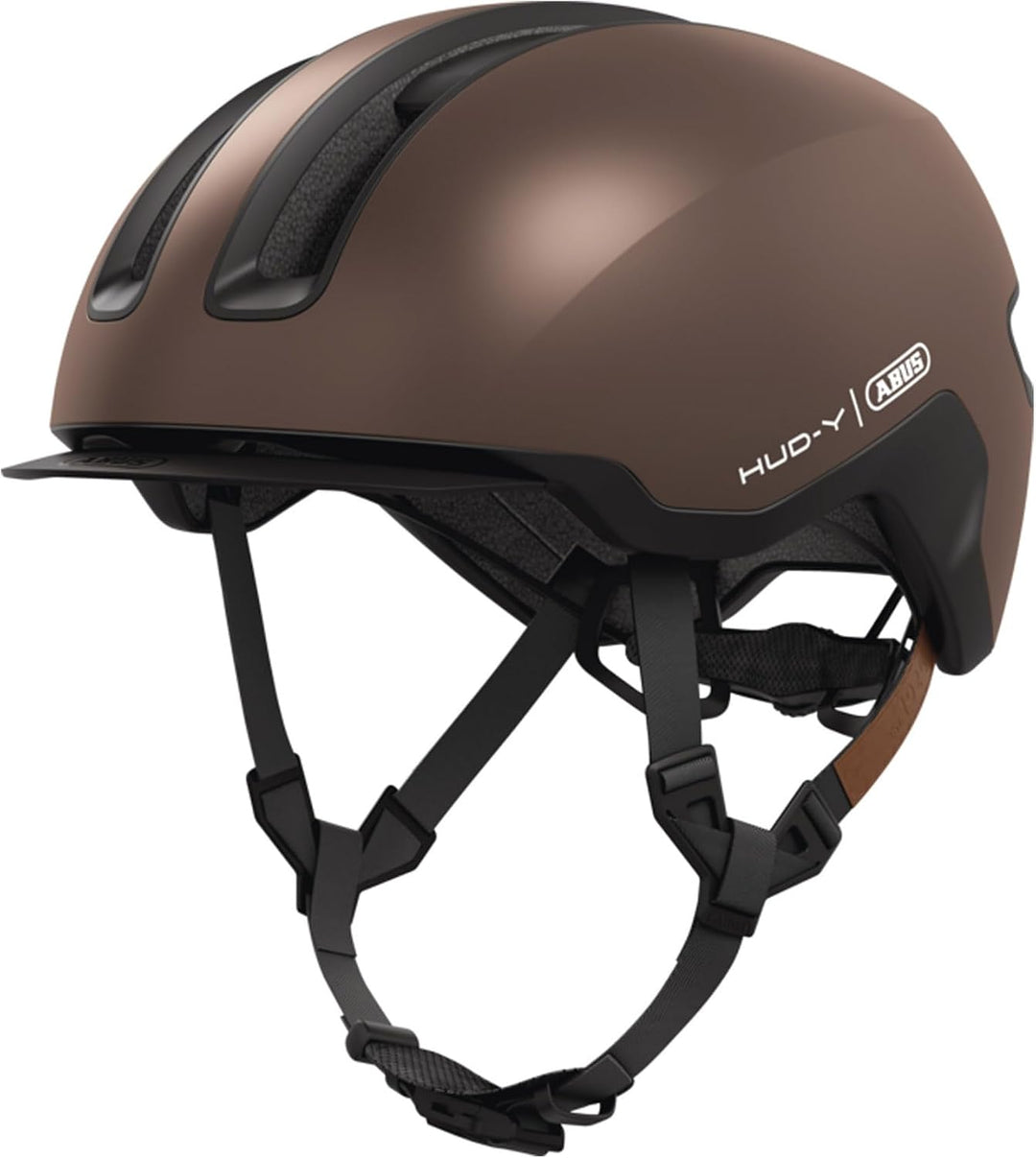ABUS Urban Helm HUD-Y - mit magnetischem, aufladbarem LED-Rücklicht &amp; Magnetverschluss - cooler Fahr