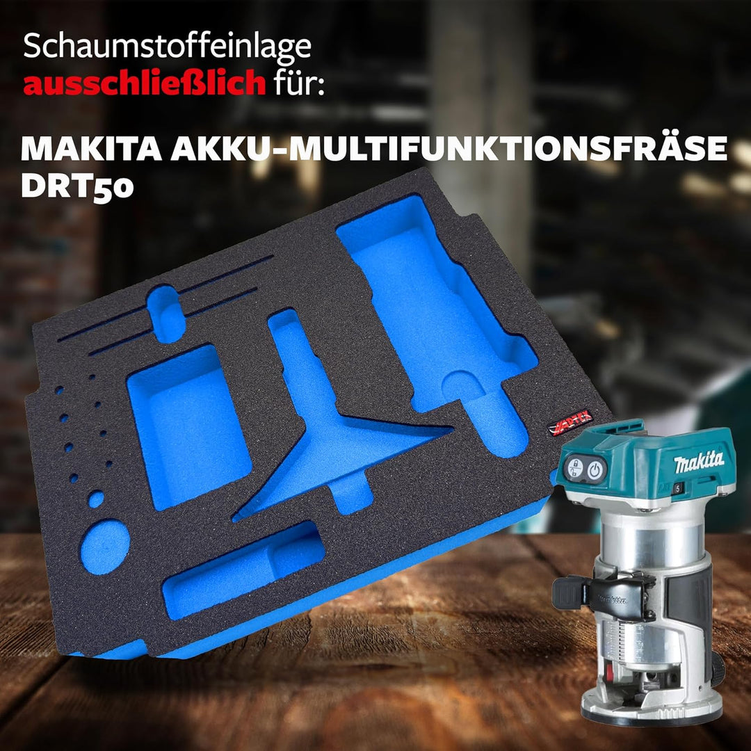 APTEX Schaumeinlage passend für Makita Akku-Multifunktionsfräse DRT50 für MakPac Gr. 2-3