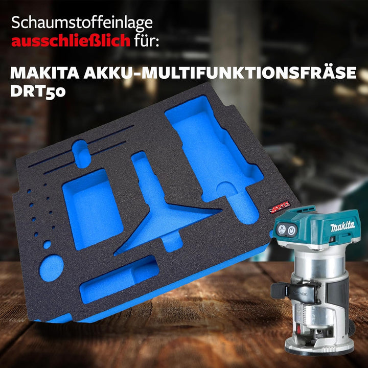 APTEX Schaumeinlage passend für Makita Akku-Multifunktionsfräse DRT50 für MakPac Gr. 2-3