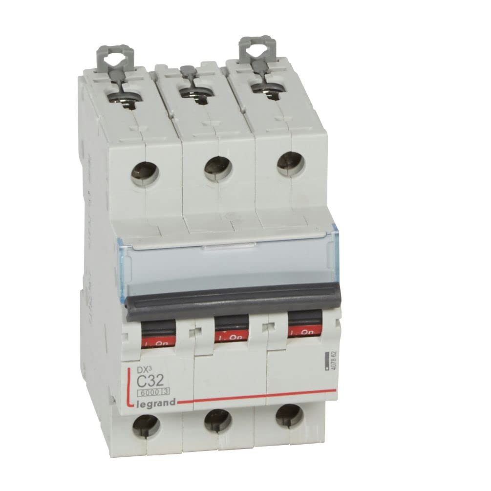 Legrand 407862E, Automatischer Magnetschalter, 3P, 32A, C-Kurve, 10kA, 3 Modul, DX3