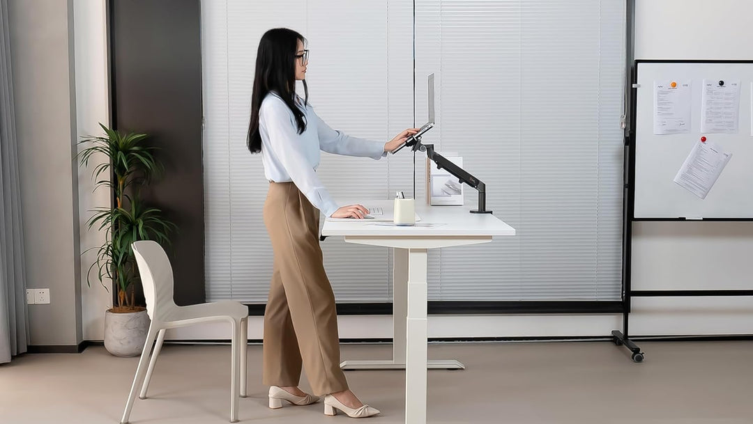 Alberenz® Laptophalterung mit Gasfeder, verstellbare Laptop Halterung für 17" Laptops, Notebook Abla