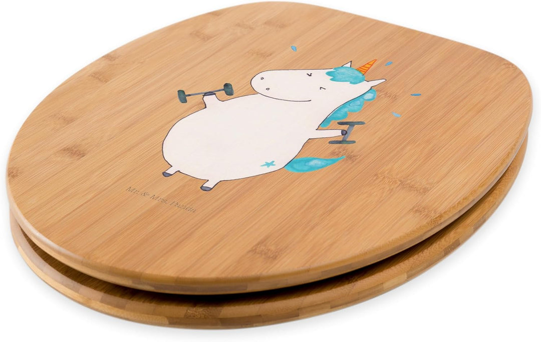 Mr. & Mrs. Panda Motiv WC Sitz Einhorn Fitness - Geschenk, WC-Sitz, Toilette, Einhörner, Unicorn, Pe