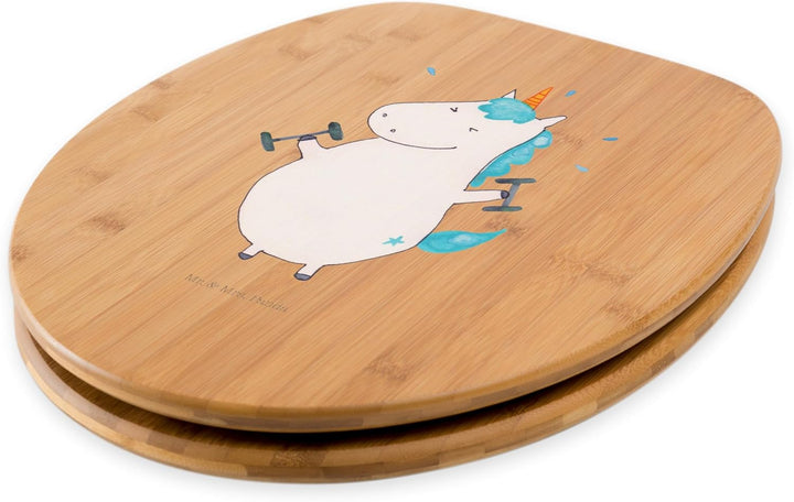 Mr. & Mrs. Panda Motiv WC Sitz Einhorn Fitness - Geschenk, WC-Sitz, Toilette, Einhörner, Unicorn, Pe