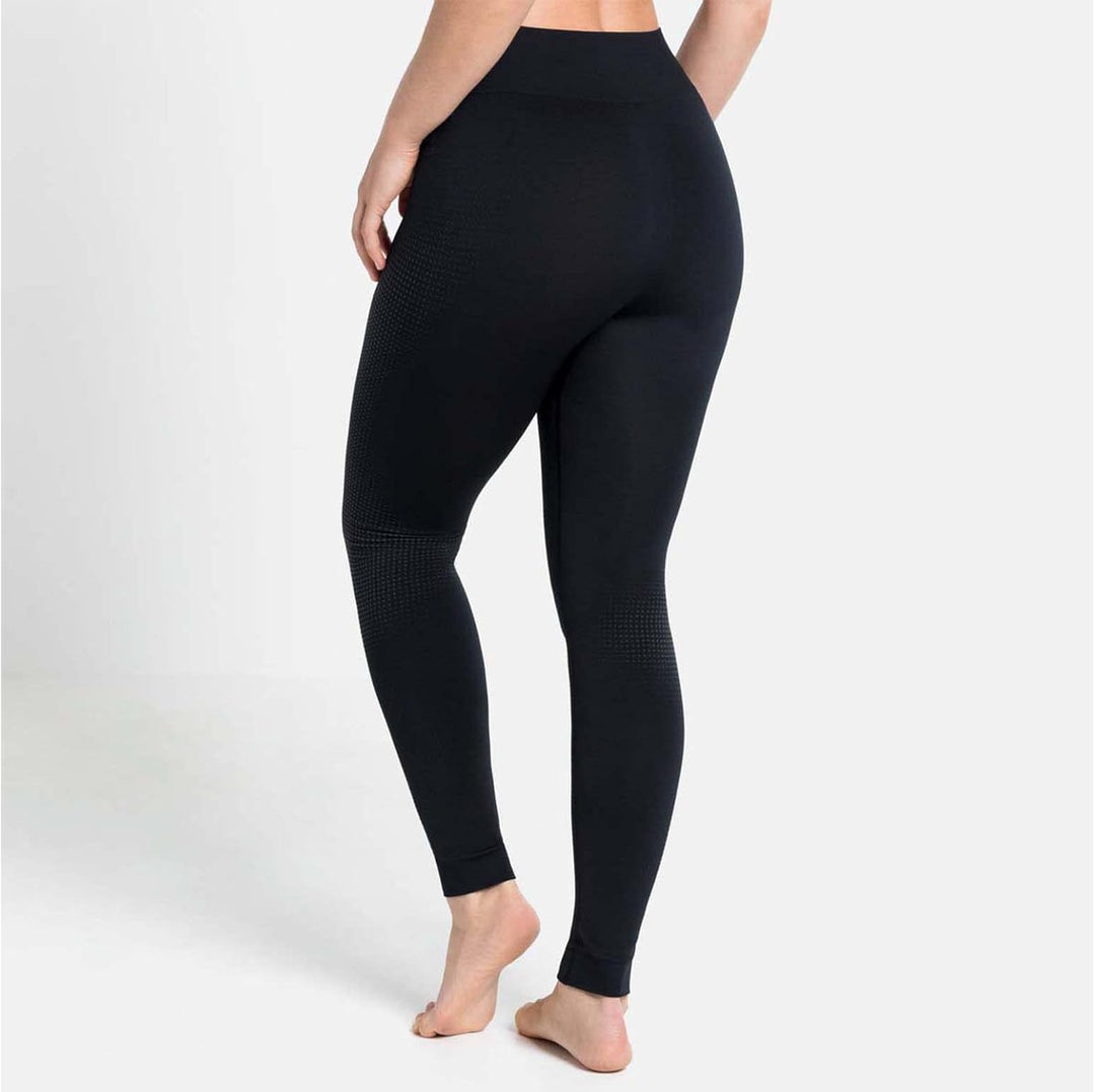 Odlo Damen Leggings Bl Bottom Long Performance Warm Eco, Black - New Odlo Graphite Grey