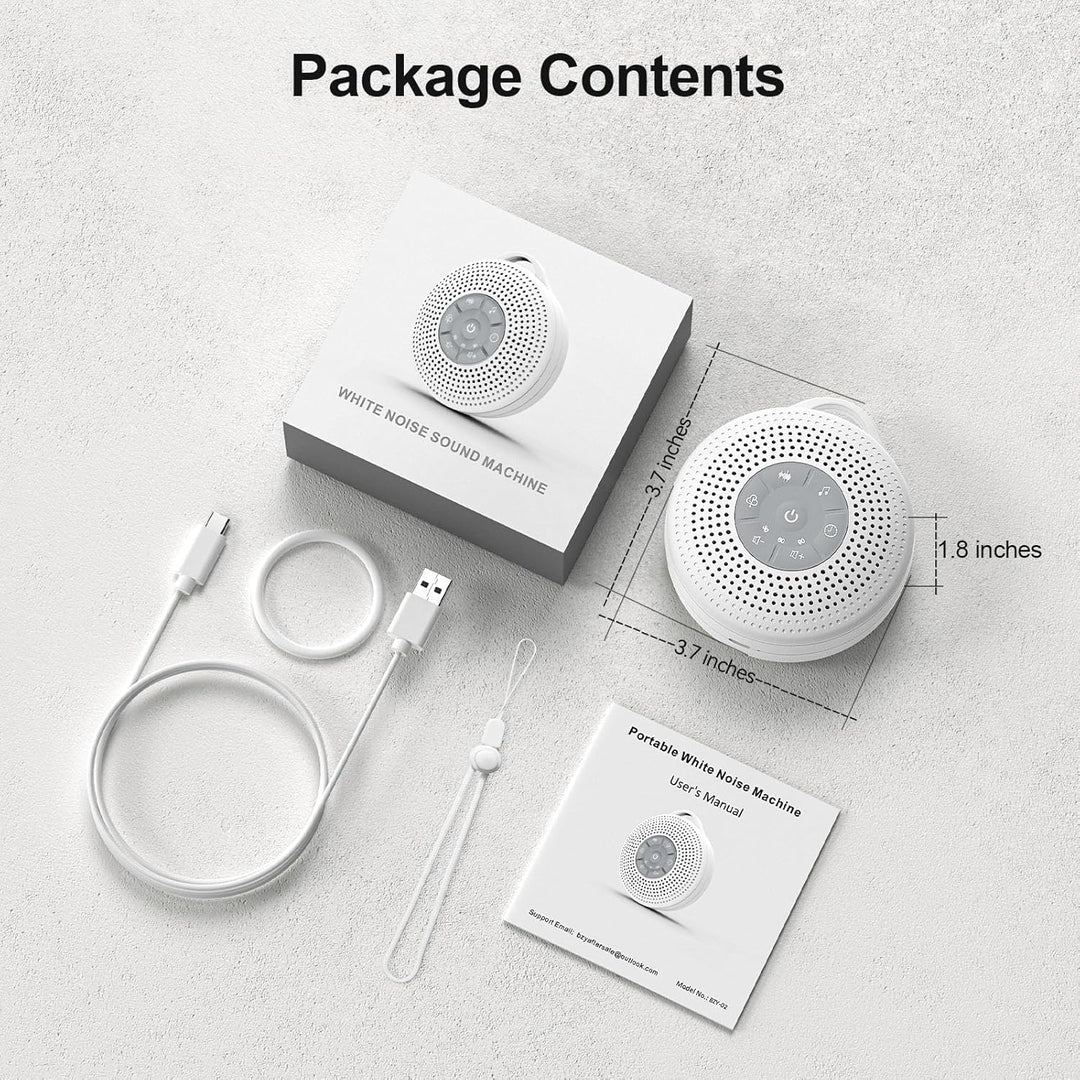 White Noise Machine Einschlafhilfe Babys Erwachsene, Portable White Noise Machine Baby USB, Weisses