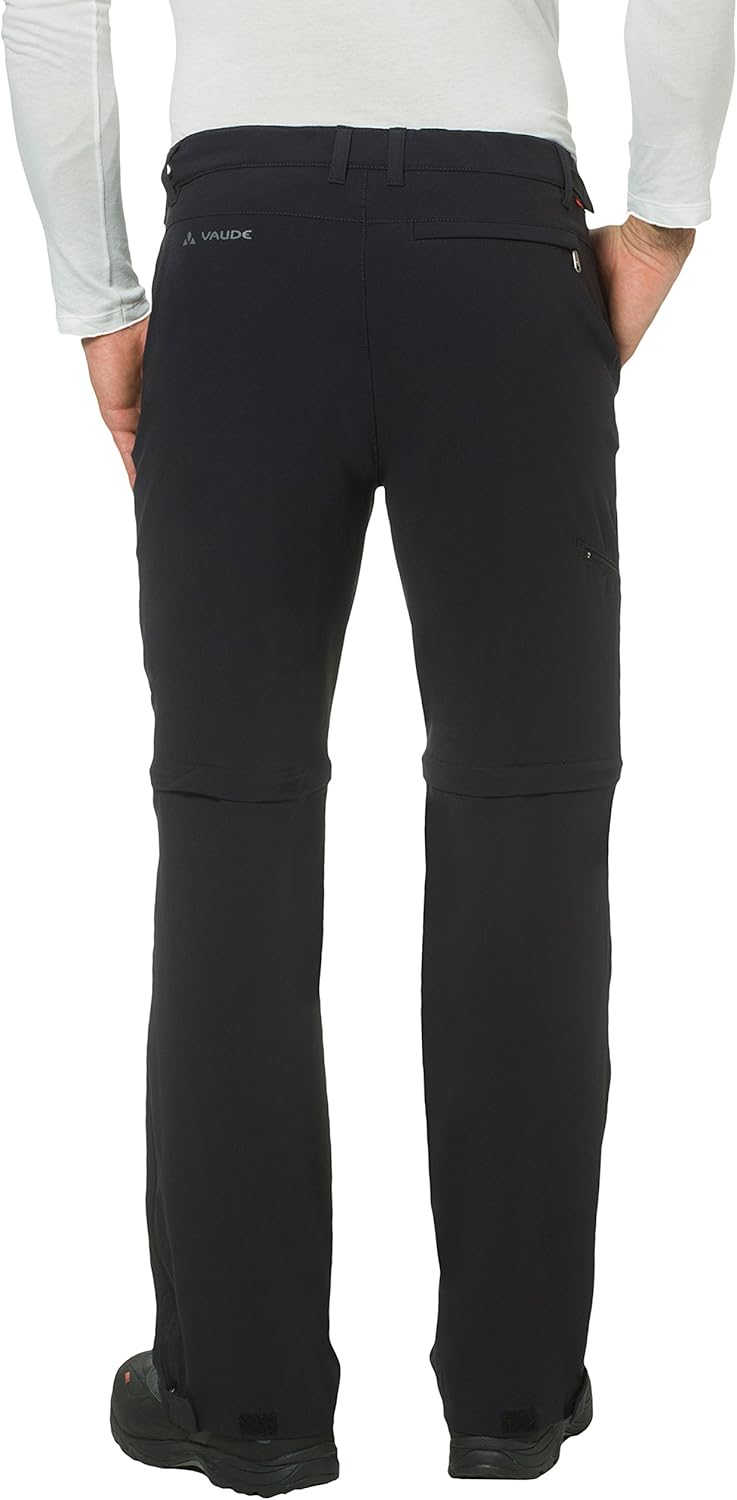 VAUDE Herren Hose Men's Farley Stretch T-zip Pants Ii Schwarz 48/S, Schwarz 48/S