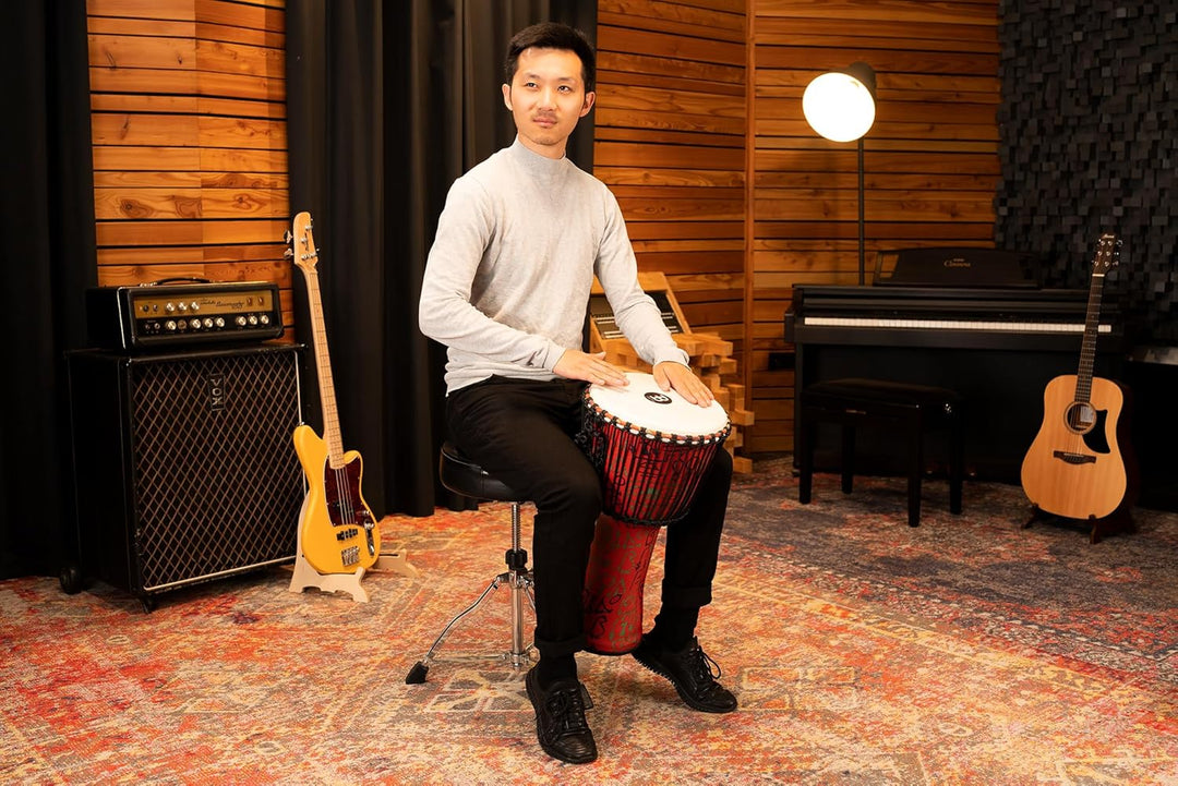 Meinl Percussion 33cm Rope Tuned Headliner Congo Series Wood Djembe Trommel - Musikinstrument für Ki