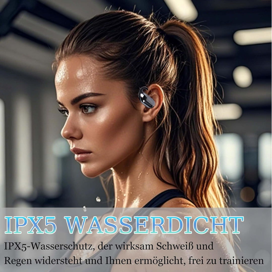 Offene Bluetooth-Kopfhörer, Ohrbügel-LED-Farbbildschirm-Kopfhörer, Aktive Geräuschunterdrückung, Lan