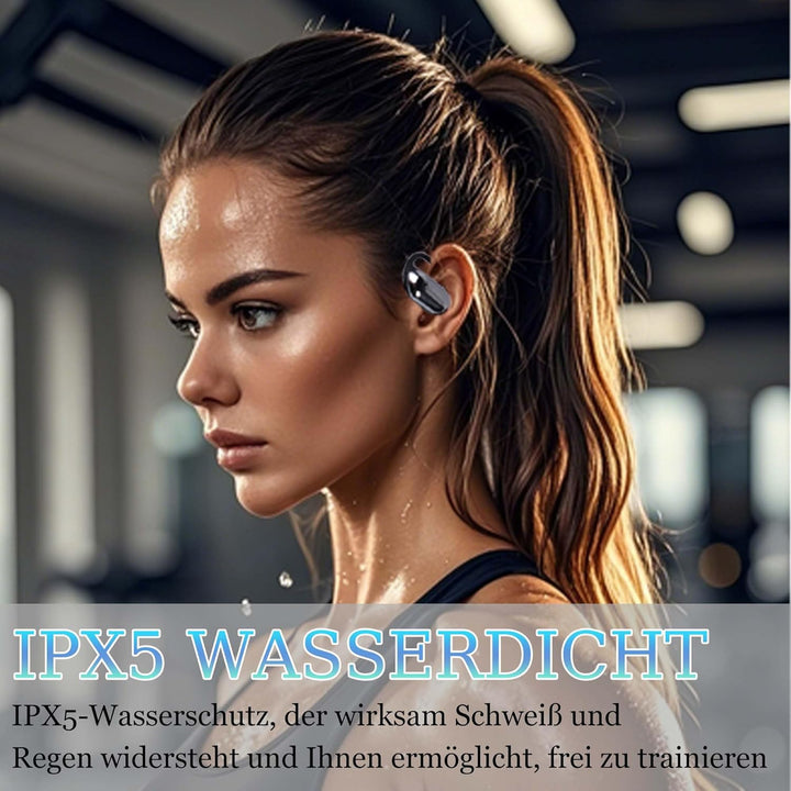 Offene Bluetooth-Kopfhörer, Ohrbügel-LED-Farbbildschirm-Kopfhörer, Aktive Geräuschunterdrückung, Lan