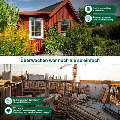 icuserver ICU CLOM EasyCam 50° Erfassungswinkel Winkel, ICU Wildkamera mit 16GB SD-Karte, 4G/LTE Int