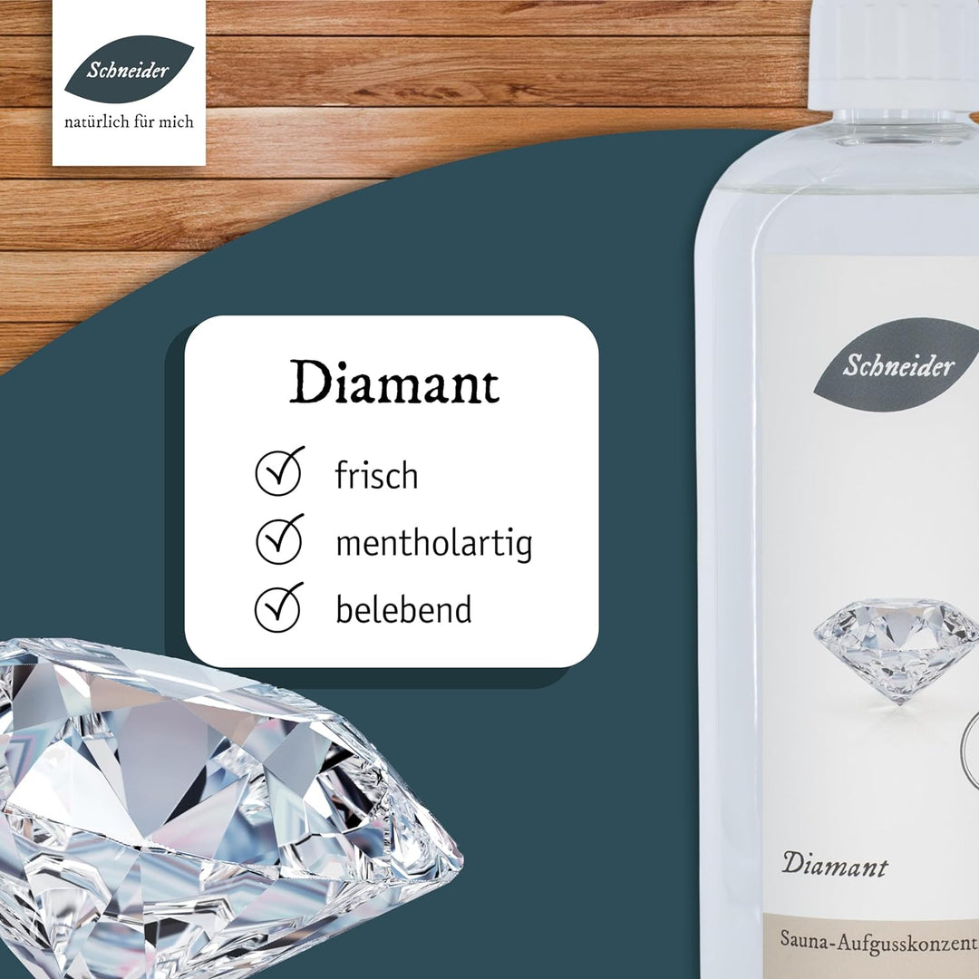 Saunabedarf Schneider - Aufgusskonzentrat, Saunaaufguss Diamant, Diamant, 1000ml