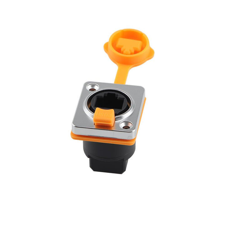 Uonecn RJ45 Wasserdichter Steckverbinder,RJ45-Stecker Buchse für IP65 Mount Ethernet Panel Connector