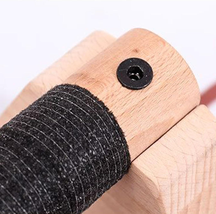 Liegestützgriffe für Männer, Stabile Liegestützgriffe Parallettes, 2x Trainingsgerät mit Holzgriffen