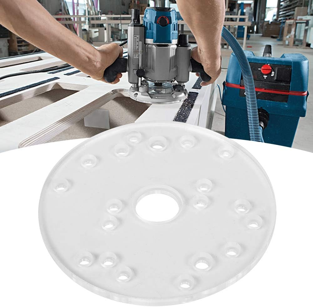 LiebeWH Router-Grundplatten-Kit, Router Universal Grundplatte Acryl für Trim Router Holzbearbeitungs