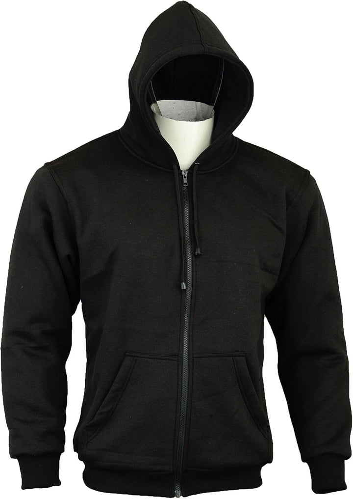 Bikers Gear Australia Pullover met kap/hoodie voor motorfietsers - 100% kevlar - beschermers- zwart