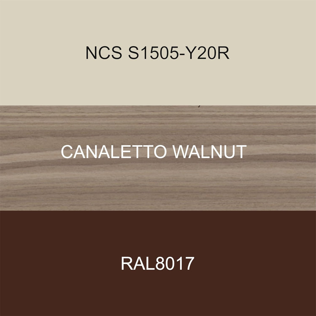 CalleaDesign 45 cm Wanduhr Zaki Canaletto Walnuss, Canaletto Walnuss