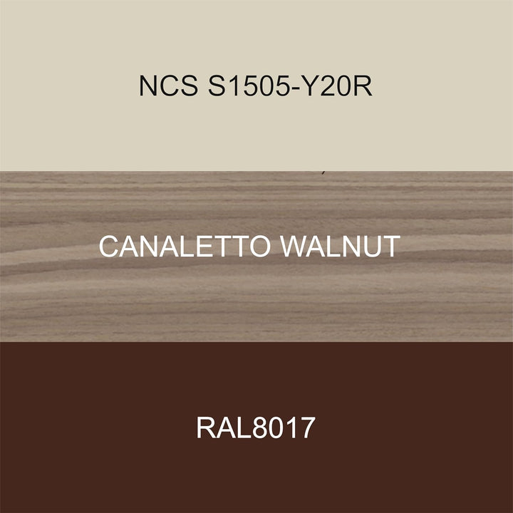CalleaDesign 45 cm Wanduhr Zaki Canaletto Walnuss, Canaletto Walnuss