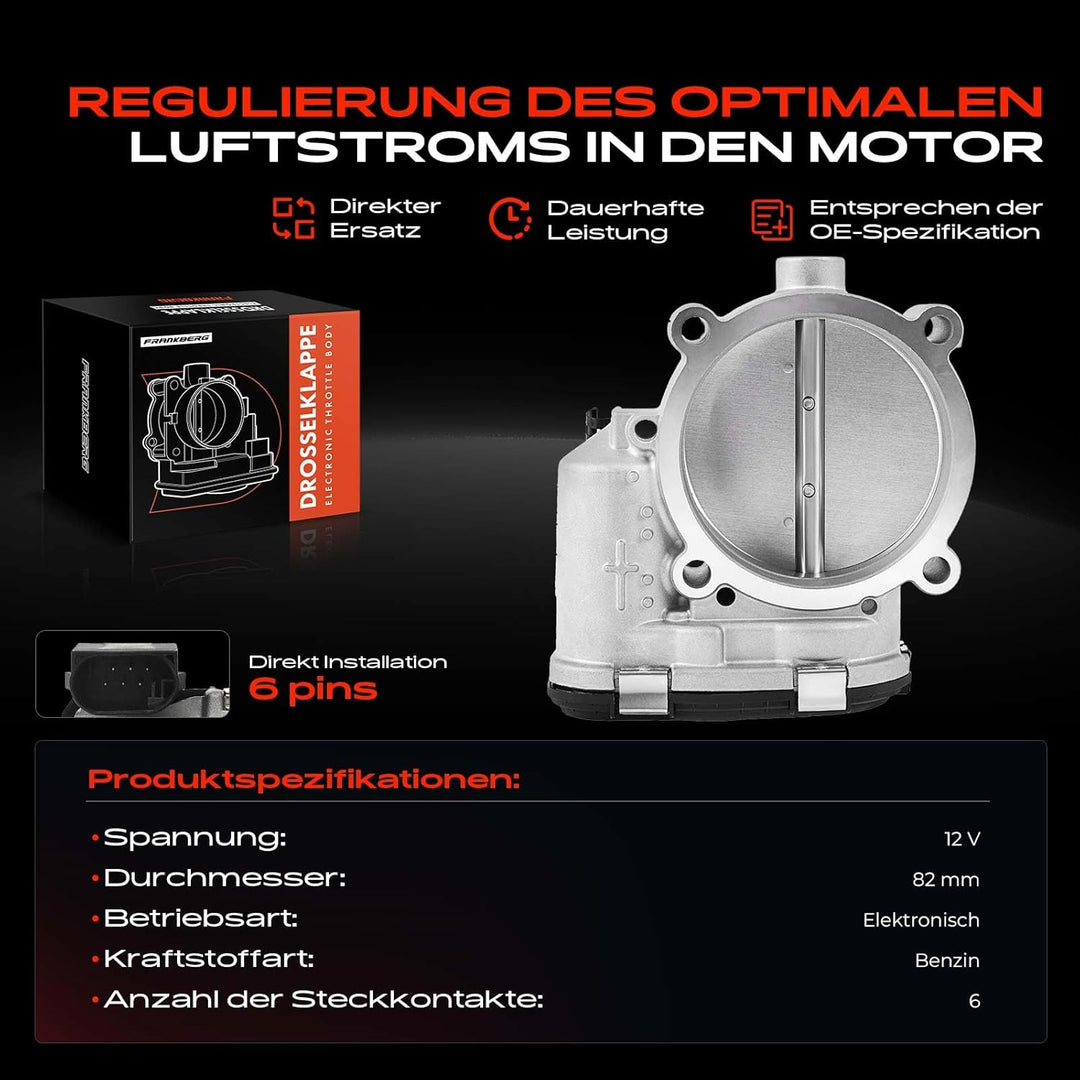 Frankberg Drosselklappe Drosselklappenstutzen für 911 991 997 918 Spyder C-a-y-e-n-n-e 9PA P-a-n-a-m