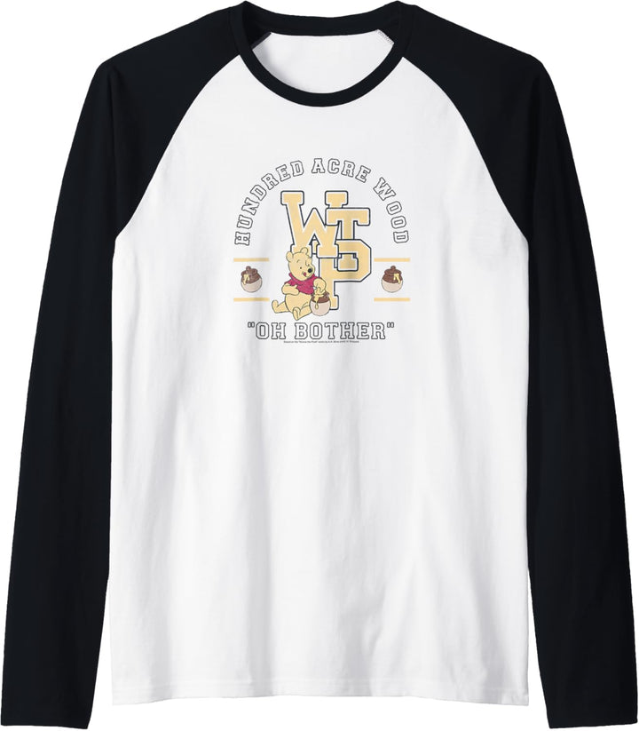 Disney Winnie The Pooh With Honey Pot Collegiate Oh Bother Raglan