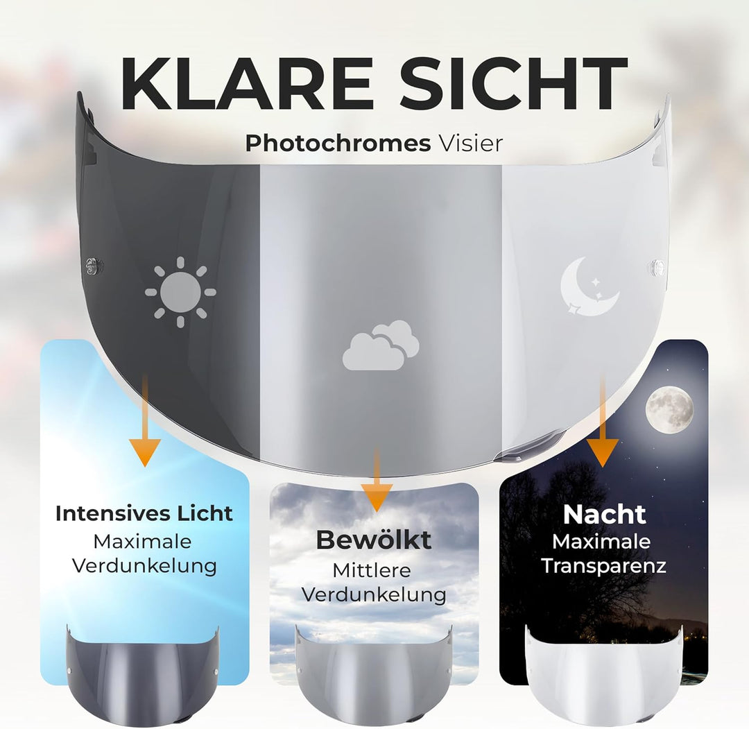 Everalo Kompatibel mit Agv K1 Visier - K3sv - K5 - K5s - K1s - S4sv - Horizon - Skyline - Strada - S