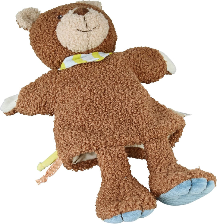 Sterntaler Handpuppe Bär Bob aus weichem Flausch, Kinder- und Babyspielzeug mit Halstuch, wattiert,