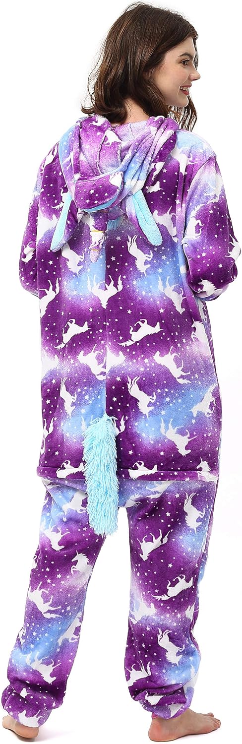 Katara 1744 Jumpsuit, UnisexÊ? Erwachsene, Einhorn Lila-bunt, Körpergrösse 145-155cm (S) Einhorn Lil