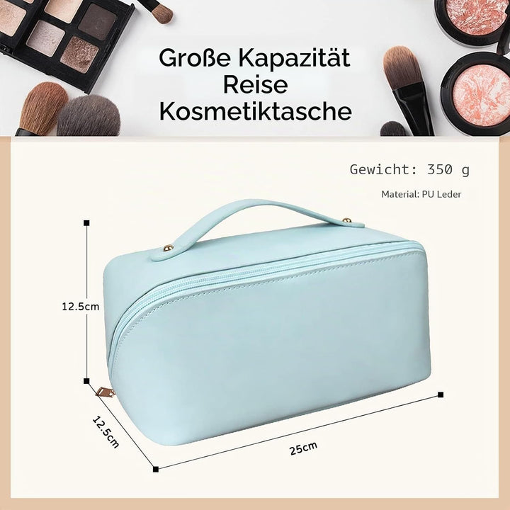 Grosse Kapazität Kosmetiktasche Wasserdicht Kulturtasche Leder Schminktasche Multifunktions Kulturbe
