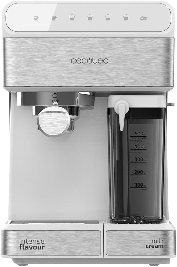 Cecotec Kaffemaschine Power Instant-ccino 20 Touch. 1350 W, Siebträger, 20 bar Druck, 1'4 L Wasserta