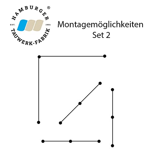 Edelstahl Ranksystem/Rankhilfe "M" - Wandabstand 50mm (Set 2) mit 3 Wandhaltern Set 2 - 3 Wandhalter