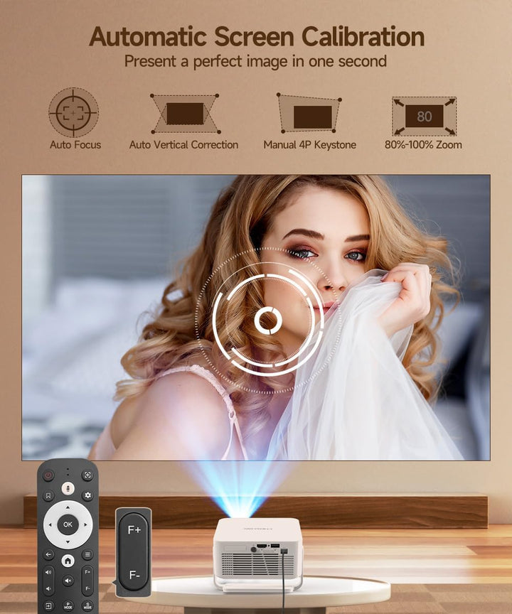 Magcubic Smart Beamer Projektor, Google TV/Netflix Official Kurzdistanz Projector Für Outdoor Heimki