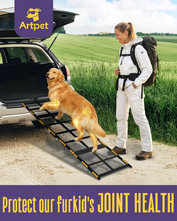 Extra Lange Hunderampe Auto Klappbar für Grosse Hunde 190 cm – Stabil Autorampe für Hunde, Einstiegs