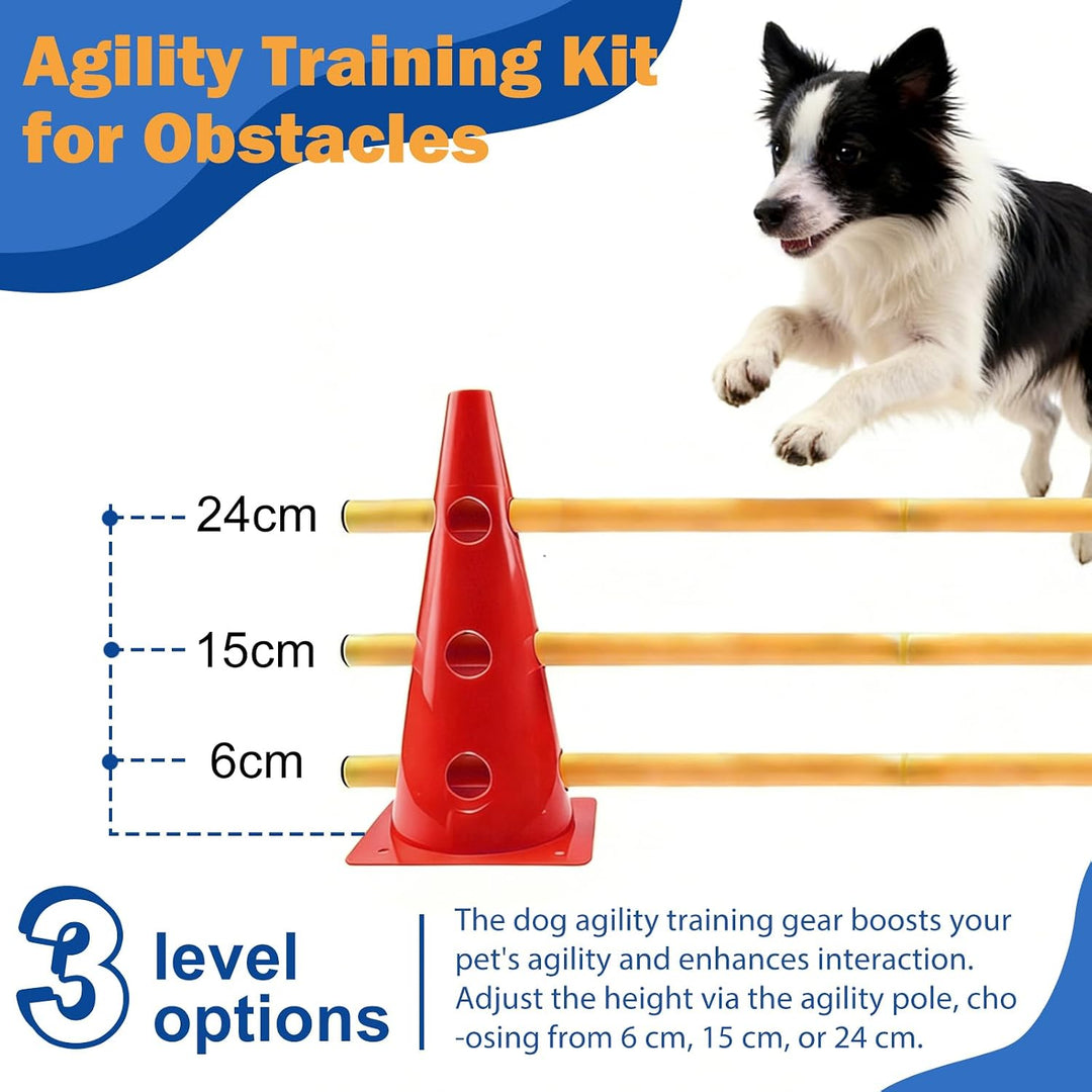 Agility Set Hunde Klein, Kinder Agility Trainingsgerät, Hindernisse für Pferde & Hundeparcours, Kege