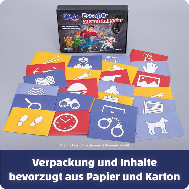 FRANZIS 67240 - TKKG Junior Escape-Adventskalender: Die Jagd nach den Weihnachtsganoven