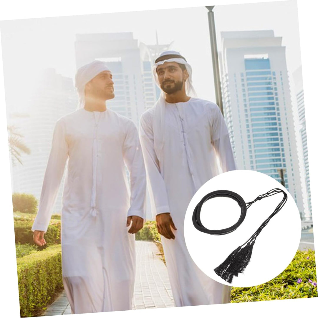 Housoutil Dubai Herren Kopftuch Stirnband Mit Quaste Aus Polyester Arabisches Kostümaccessoire Für M