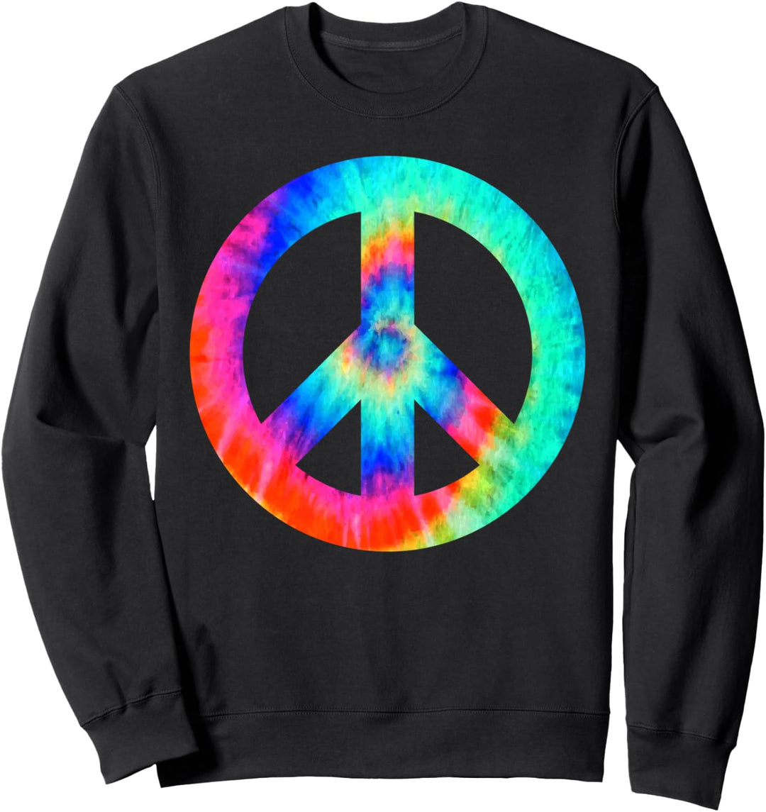 Cooles Peace-Zeichen, Batikfärbung für Jungen und Mädchen Sweatshirt