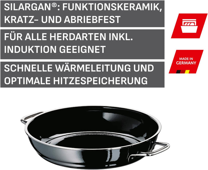 Silit Professional Servier-Schmorpfanne 24 cm, Bräter, Schmortopf 2,2l, Silargan Funktionskeramik, I