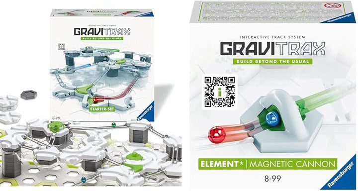 Ravensburger GraviTrax Starter-Set 22410 - GraviTrax Starterset für Deine Kugelbahn & GraviTrax Elem