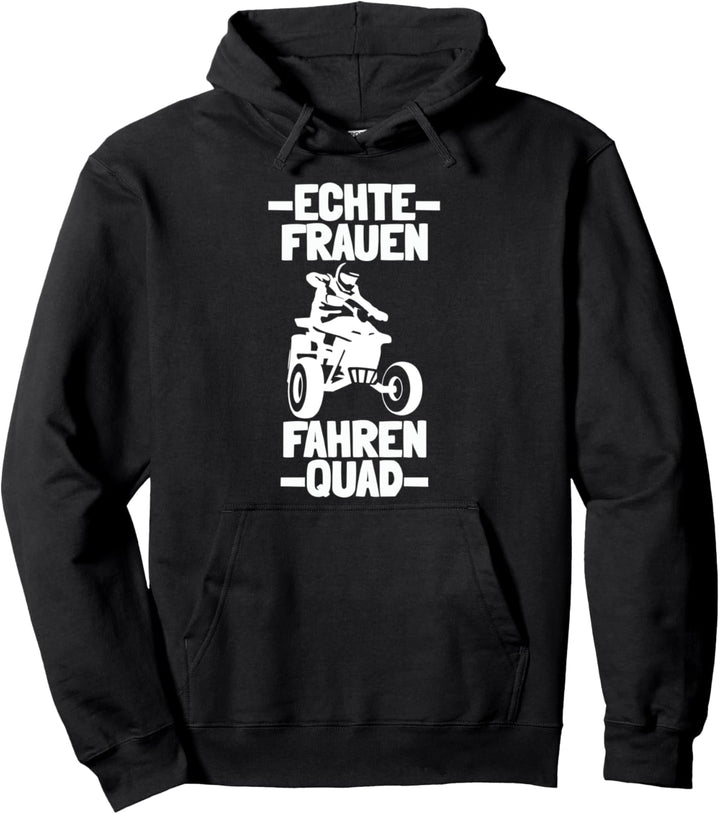 Echte Frauen Fahren Quad Lustiges Vintage Pullover Hoodie