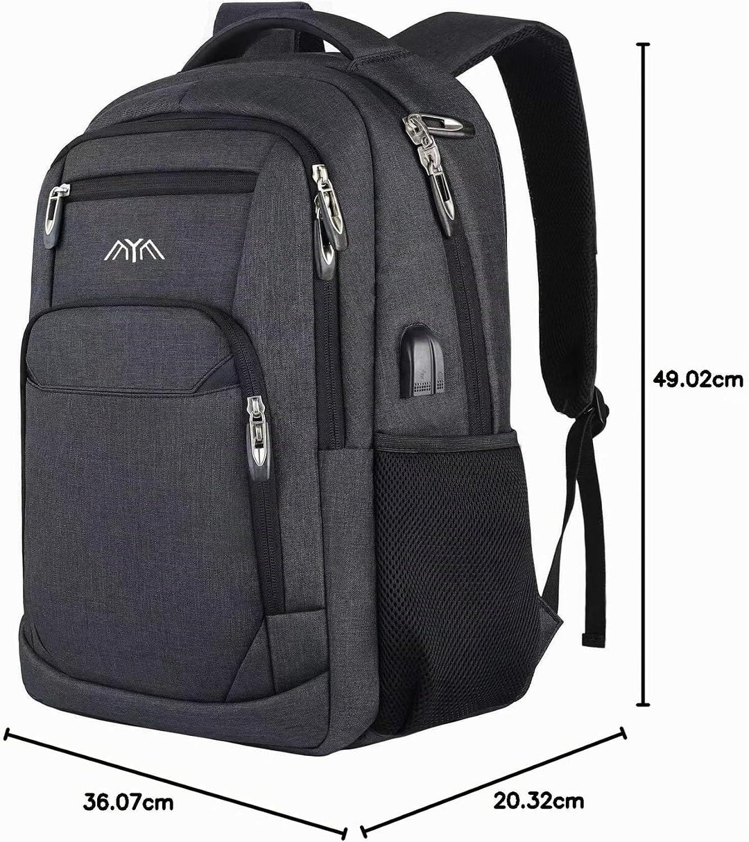 Laptop Rucksack Schulrucksack für 17.3 Zoll Laptop Daypacks für Herren Business Rucksack mit USB Lad