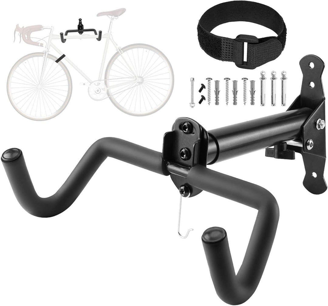 Vousile Bike Fahrradhalter Fahrrad Wandhalterung, Klappbar Einstellbar Wandhaken Garage Haken, Stora