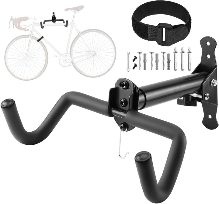 Vousile Bike Fahrradhalter Fahrrad Wandhalterung, Klappbar Einstellbar Wandhaken Garage Haken, Stora