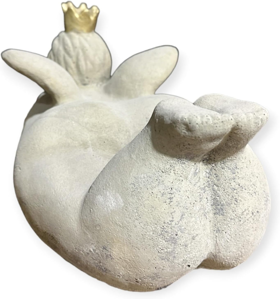 OriginalPaul Skulp & Betondesign Dicke Prinzessin mit Krone - Massiver Steinguss, Handgefertigt in D