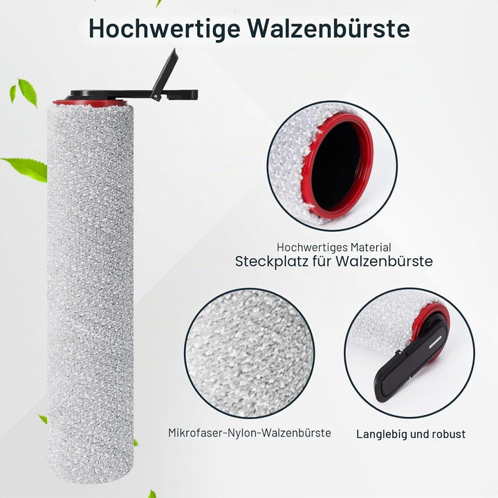 Bürstenrolle Filter Ersatzteile für Mova M50 Ultra / X4 Pro / X4 Plus Staubsauger Roboter, 2 Rollenb