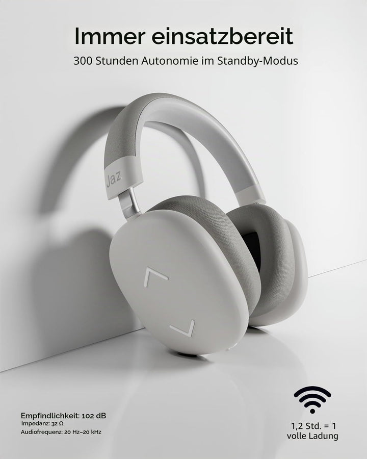 JAZ Pure Wave – Wireless Gaming On-Ear Kopfhörer, Niedrige Latenz, 3,5-mm-Klinkenanschluss, Mikrofon