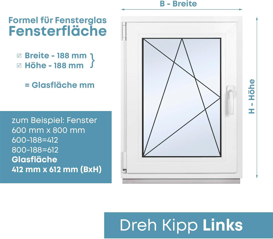 Framex Premium Kellerfenster - Kunststofffenster Weiss BxH 700 x 500 mm - Garagenfenster/Gartenhaus