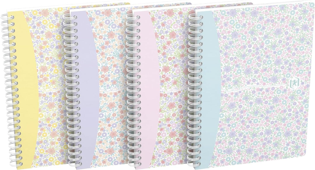 Oxford Hardcover Spiralbuch, 5er Pack, DIN A5, liniert, 3 Designs sortiert, liniert